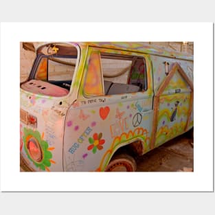 Abandoned hippy van Posters and Art